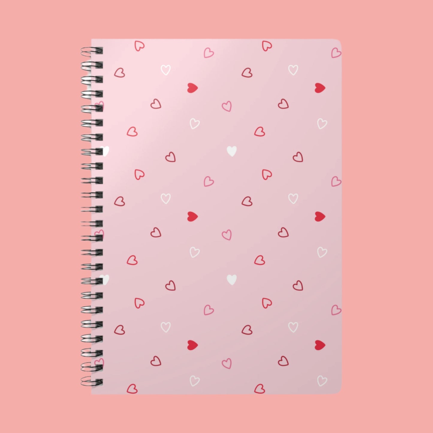 Pink Cute Heart A5 Notebook