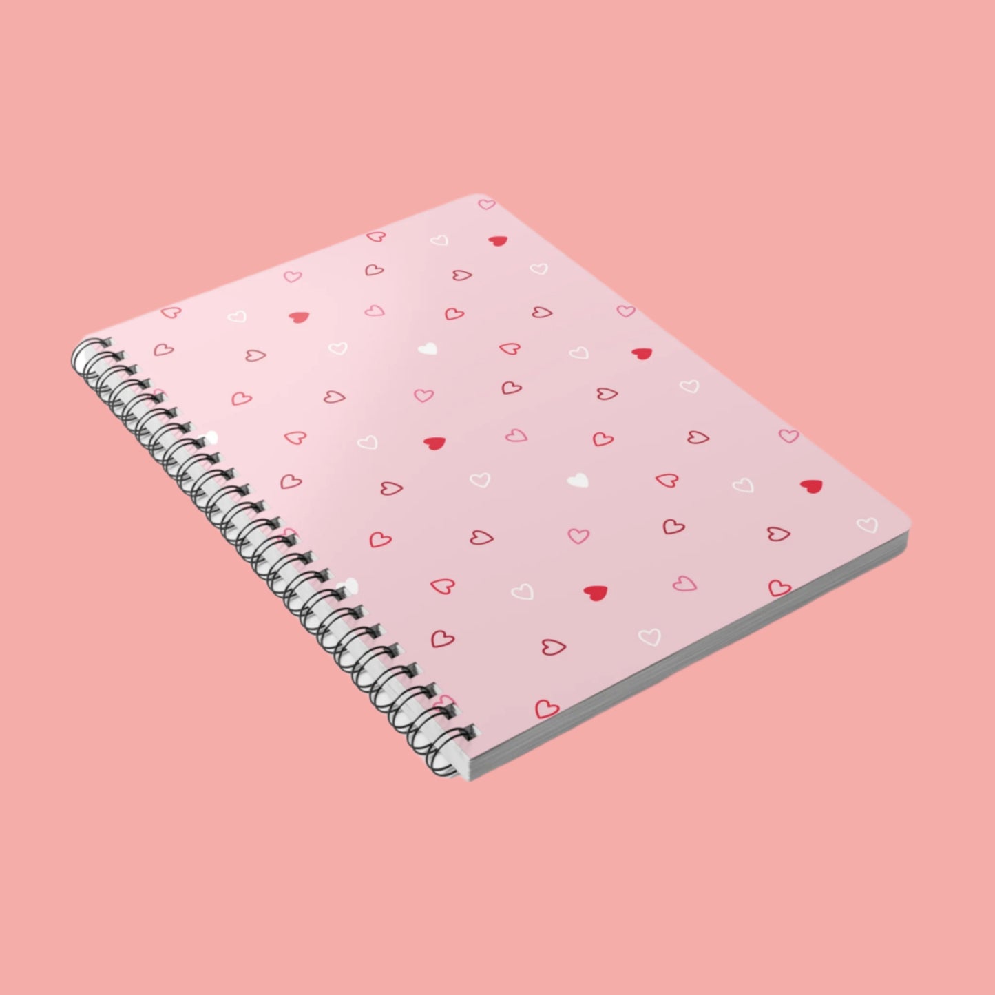 Pink Cute Heart A5 Notebook