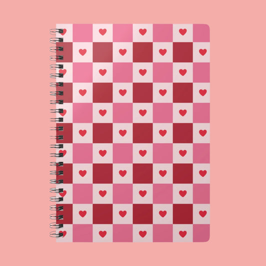 Heart Checkerboard A5 Notebook