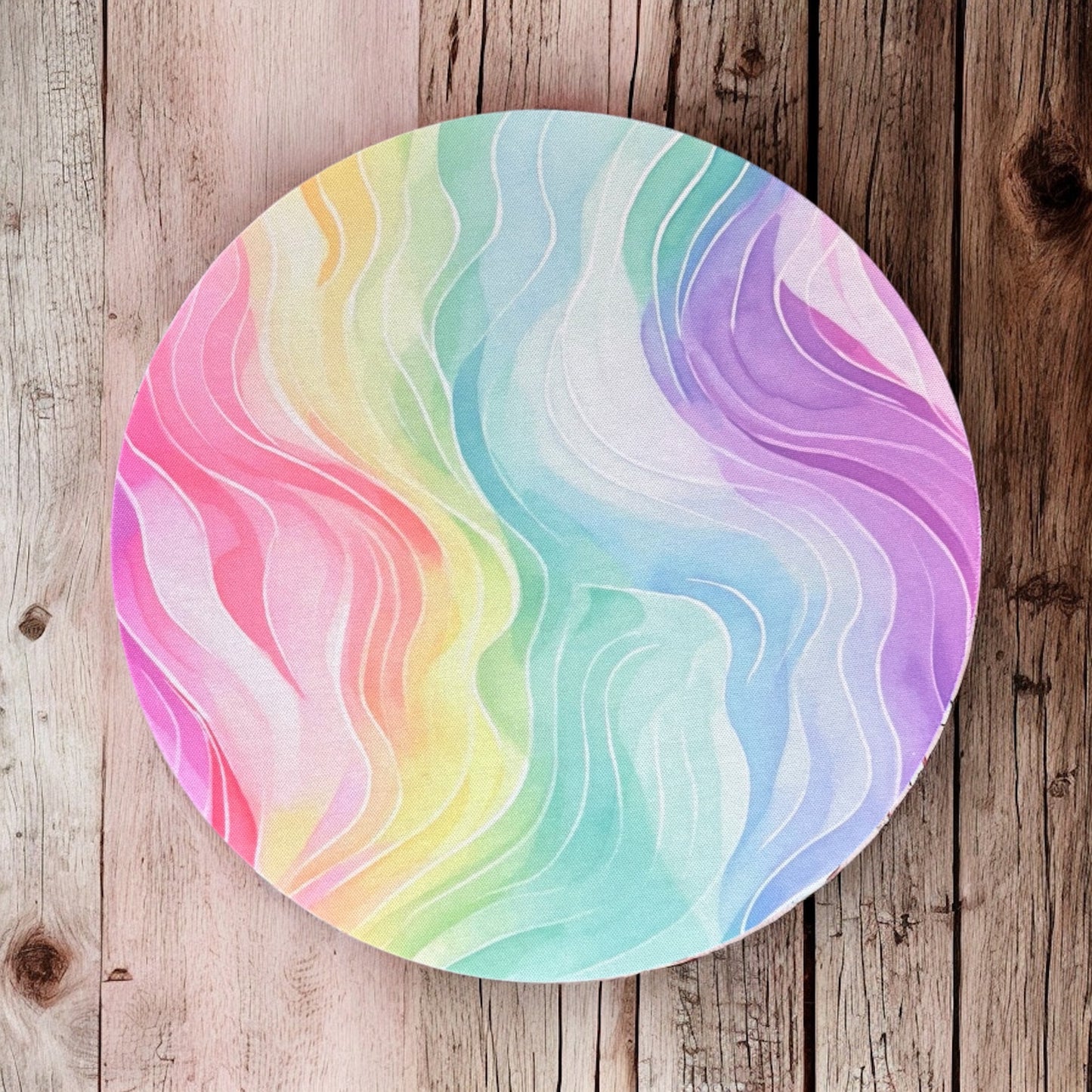 Watercolour Rainbow Mouse Pad