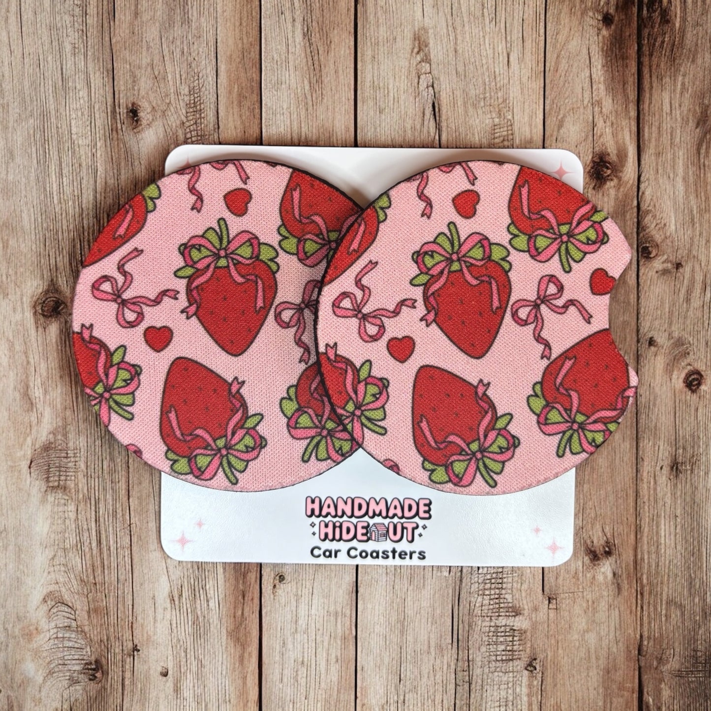 Strawberry Dream Car Coasters