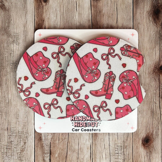 Cowgirl Car Coasters