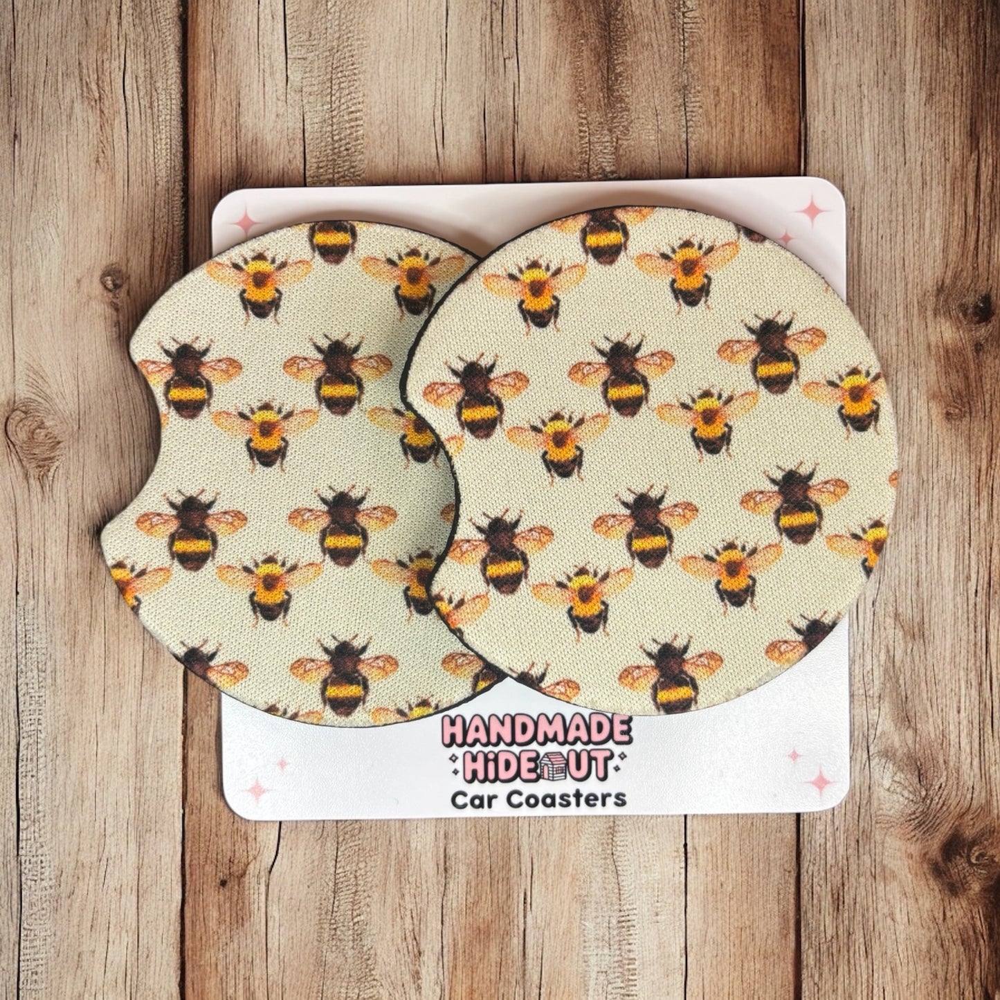 All Things Bees Car Coasters